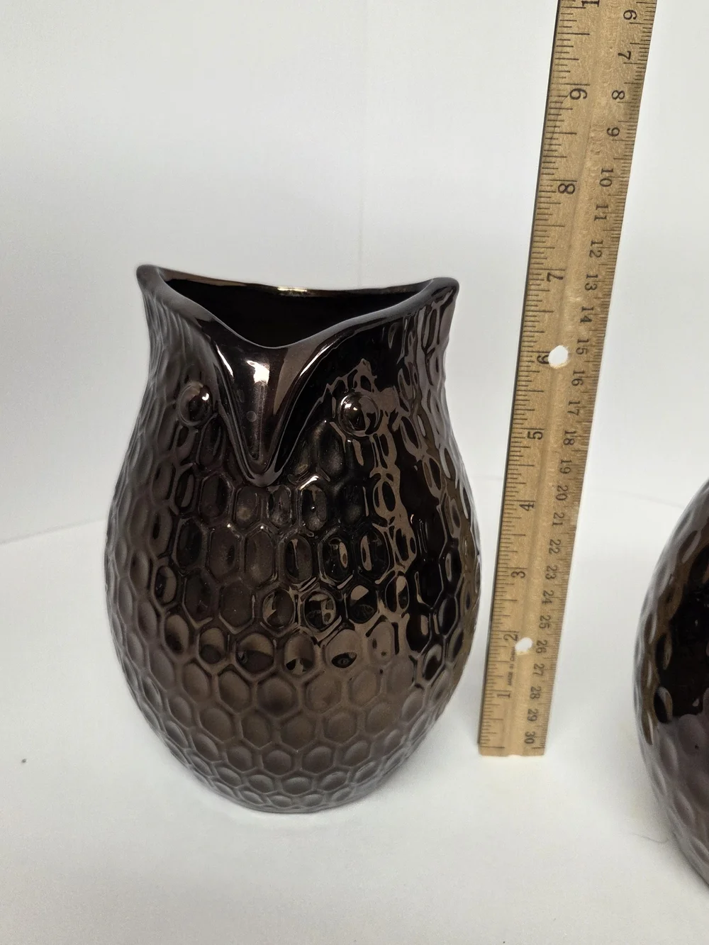 Lerman Décor Copper Owl Vases Set of 2 Metallic Modern Decor #0218